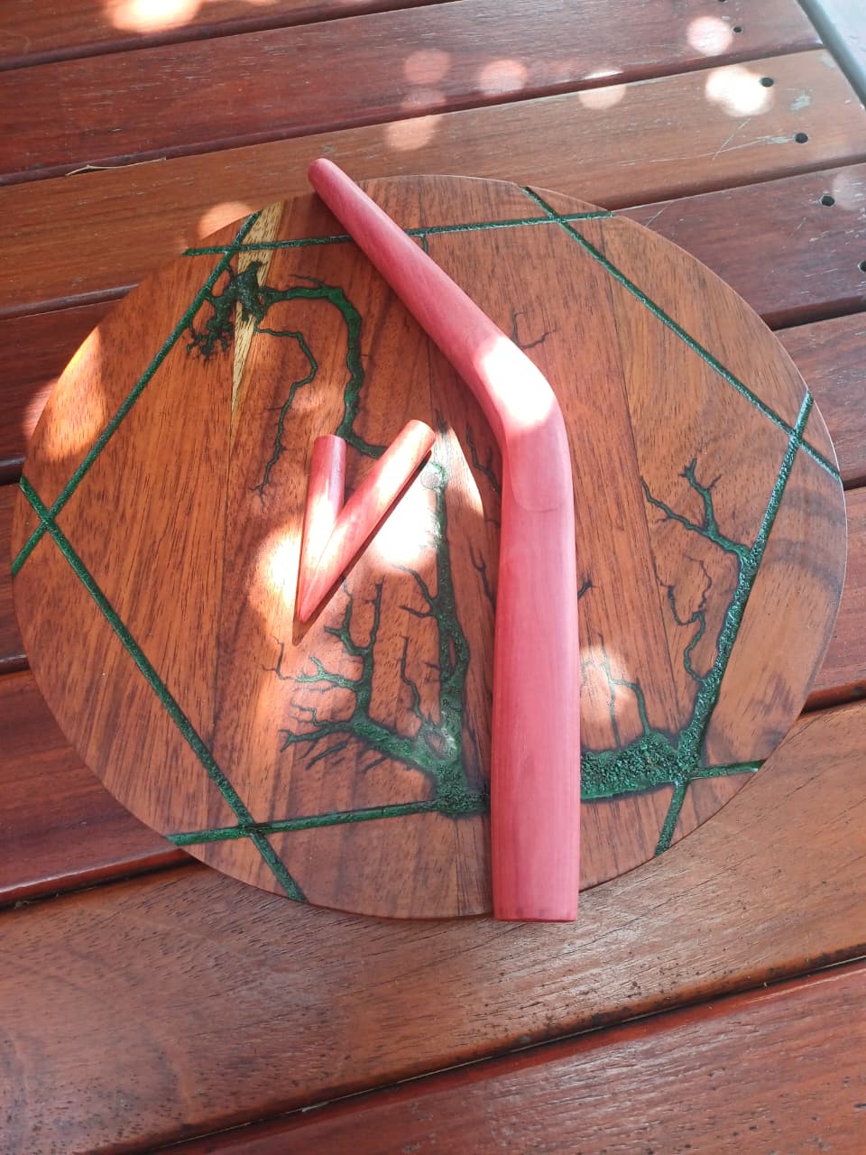 Hand made Pink Ivory Kuripe and Tepi set - Image 3